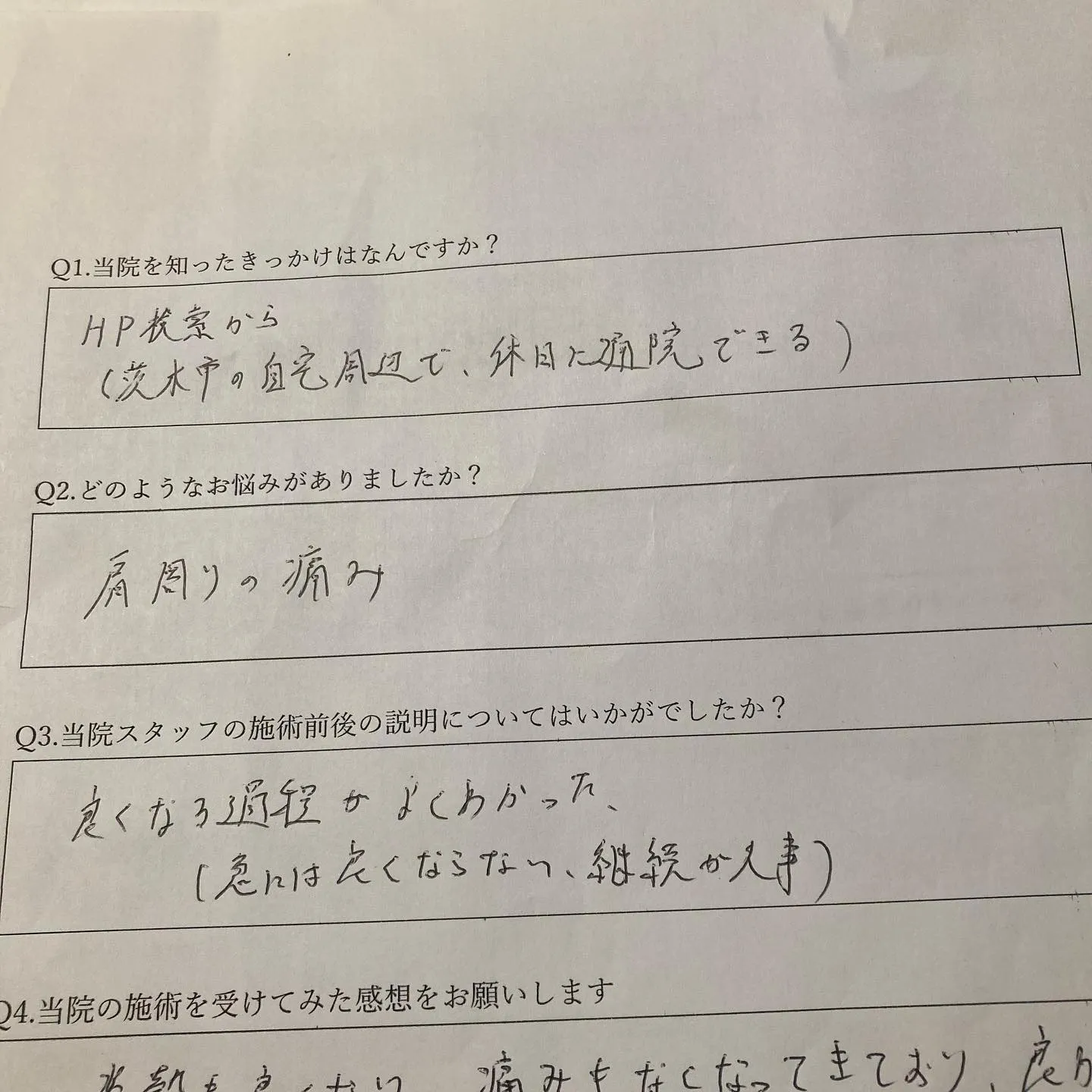 肩の痛み、肩こりなら当院へ！