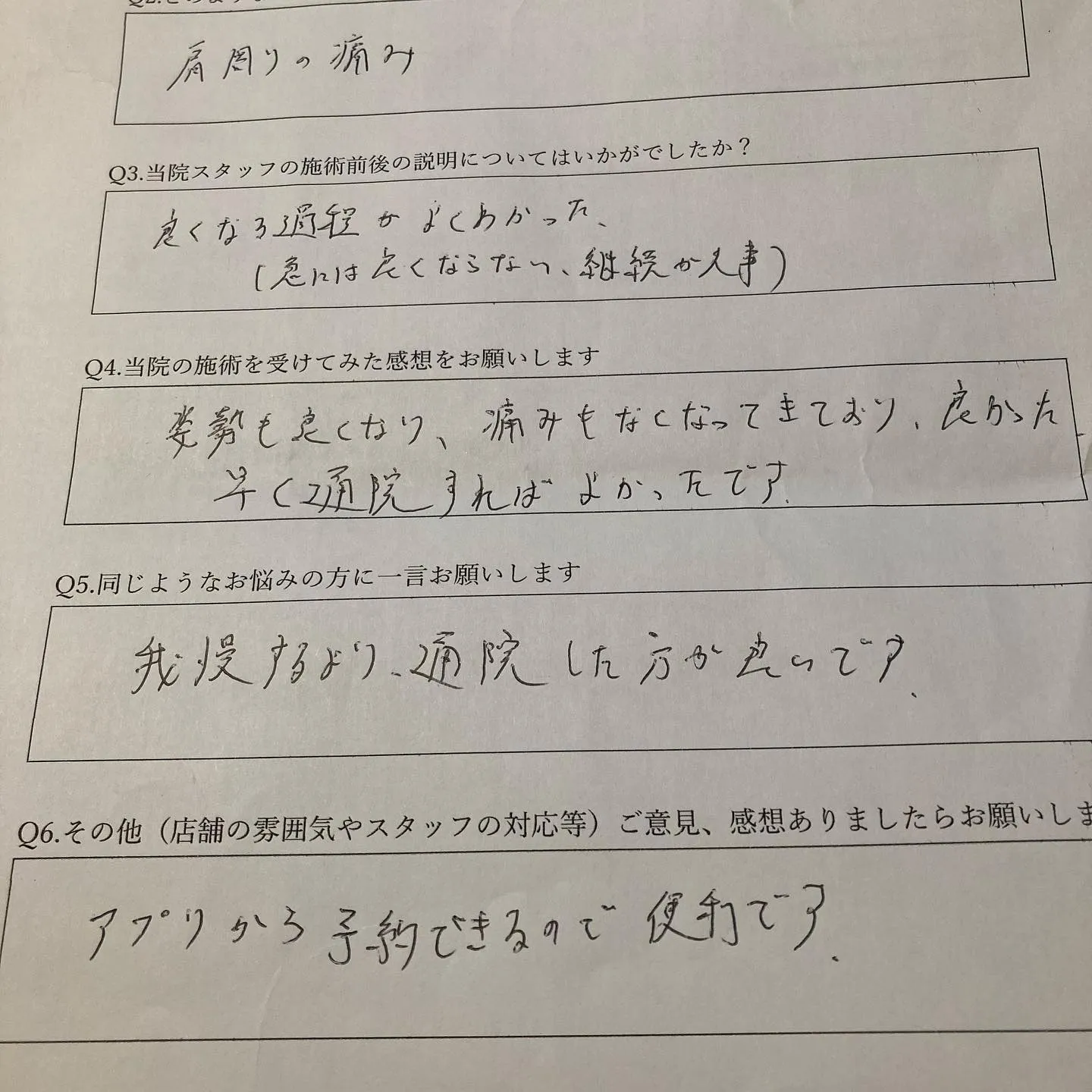 肩の痛み、肩こりなら当院へ！